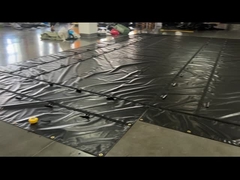 Tejido impermeable de PVC recubierto de lona negra de acero para camión de cama plana